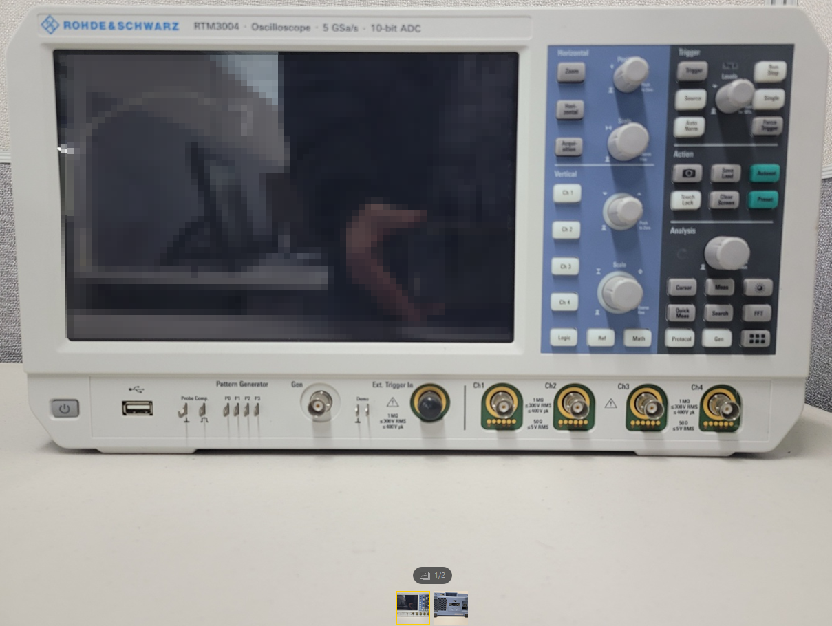 중고 RTM3004  로데슈바르즈 오실로스코프 Rohde & Schwarz 500MHz, 4CH, 터치스크린